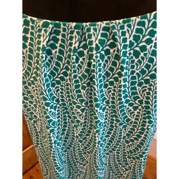 New York & Co Blouse Size Large Top Sleeveless Green Stretchy Keyhole Front - Picture 6 of 11